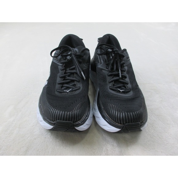 HOKA One One Bondi 7 Women's Running Shoes Size 9D Wide Sneakers Black White - Picture 2 of 16